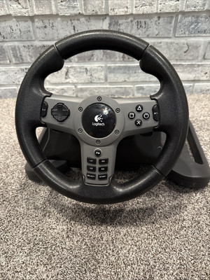 Logitech Driving Force Feedback Wireless Racing Wheel -PS2/PS3/PC-Untested