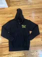Billy Joel 50 Years of Billy Hoodie Zip Black Hooded Twoside