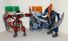 LEGO Bionicle 8614 Vahki Nuurakh & 8615  Vahki Bordakh With Cannisters + 1 Guide