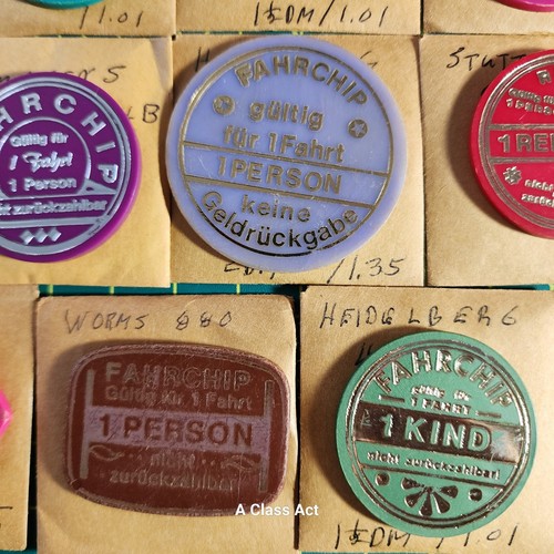 19 Different, Mixed, German Ride Tokens, Good For 1 Ride. See Photos. T8751 - Picture 14 of 15