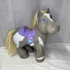 1992 Cabbage Patch Kids Show Pony Gray White Purple Saddle Hasbro Horse Vintage