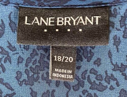 Lane Bryant blau Blumen Boho Tunika Übergröße 18/20 Häkelakzente - Bild 6 von 8