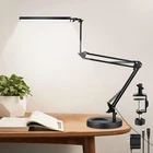 NOEVSBIG LED Desk Lamp with Clamp,2-in-1 Clamp on Lamps Black 