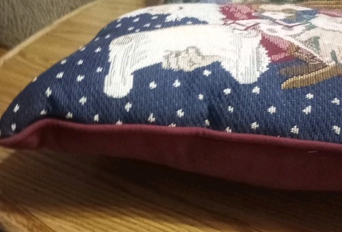 Almohada tapiz de colección decoración de Navidad lista de Papá Noel - Imagen 6 de 12