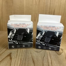 Universal Gravity Air Vent Car Mount Phone Holder Black One Hand Operation