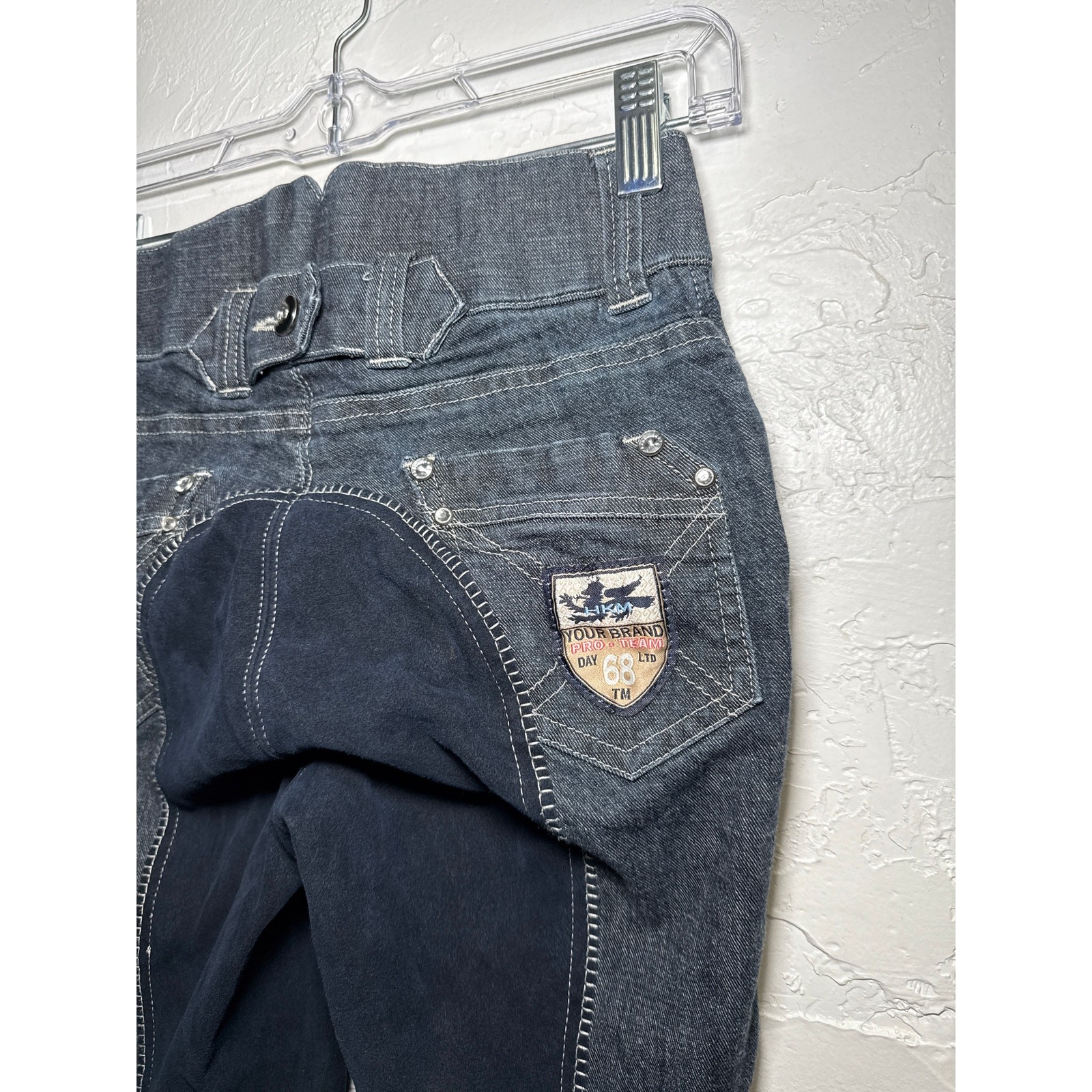 HKM horse riding denim jeans womens 22 outdoors stretch performance