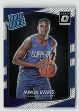 JAWUN EVANS #162 RC 2017-18 PANINI OPTIC CLIPPERS ROOKIE RC