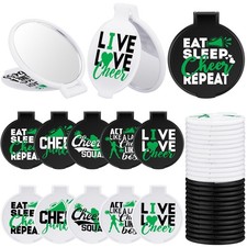 50 Pcs Cheerleader Mirror Gifts Bulk Cheerleading Compact Mirror Cheer Party ...