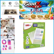 Sheet Protectors 8.5x11 Inch Heavyweight Top Loading Clear Polypropylene 100