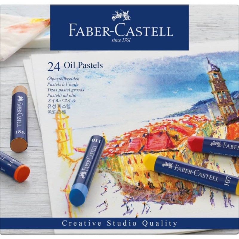 Pastelli a olio Faber-Castell Oil Pastels Creative Studio assortiti astuccio di