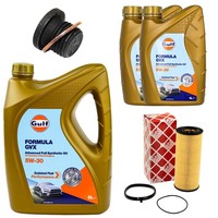 MotoröL Filter Set Gulf Formula GVX 5W-30 7 Liter + Schraube FüR Audi A4 A6 A7