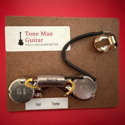  The 59 Wiring Upgrade Prewired Kit Fits Gibson Epiphone Les Paul Jr PIO Cap