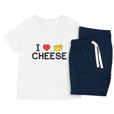 Kinder Nachtwäsche-/Pyjama-Set ''I Love Cheese'' (KP033190)