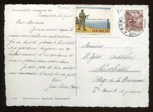 Switzerland Military Real Photo Card Romanshorn Anlagen am See