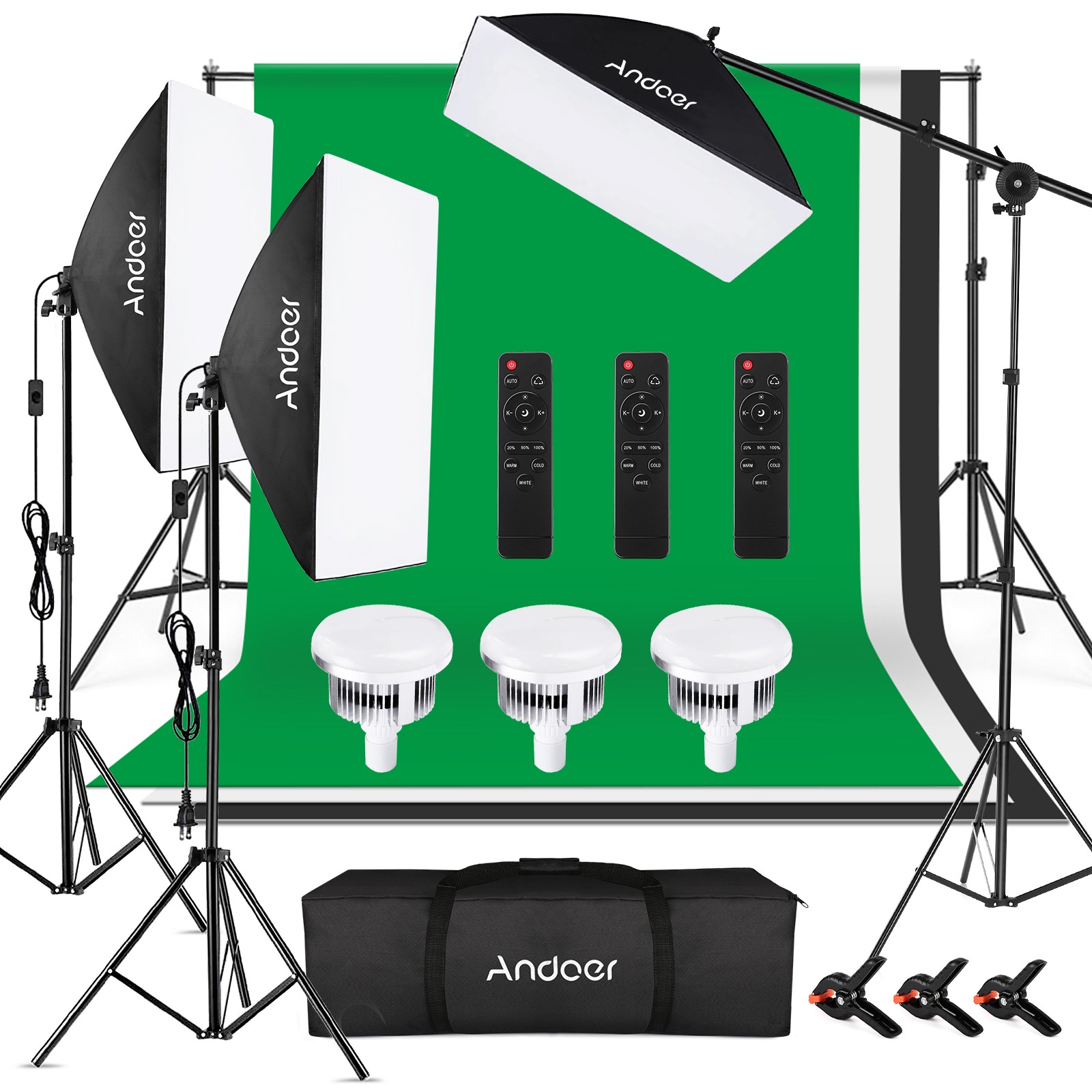 Studio LED Light Kit With Remote Control For Professional Photography BGMY