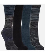 Kirkland Signature Ladie's 4 Pairs Merino Wool Blend Crew Sock, Multi, 6-10.5