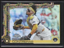 2025 Topps Holiday #HC21 William Contreras Chrome Black Refractor #/10