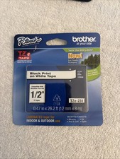 Genuine Brother TZe-231 Black on White Laminated Tape P-Touch 1/2" Tape OEM
