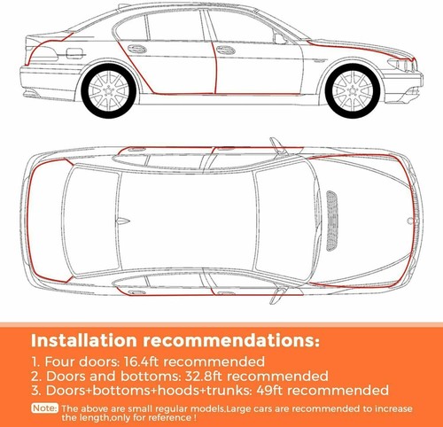 16ft U Shape Rubber Seal Car Door Edge Guard Molding Protectors Strip Scratch - Picture 4 of 16