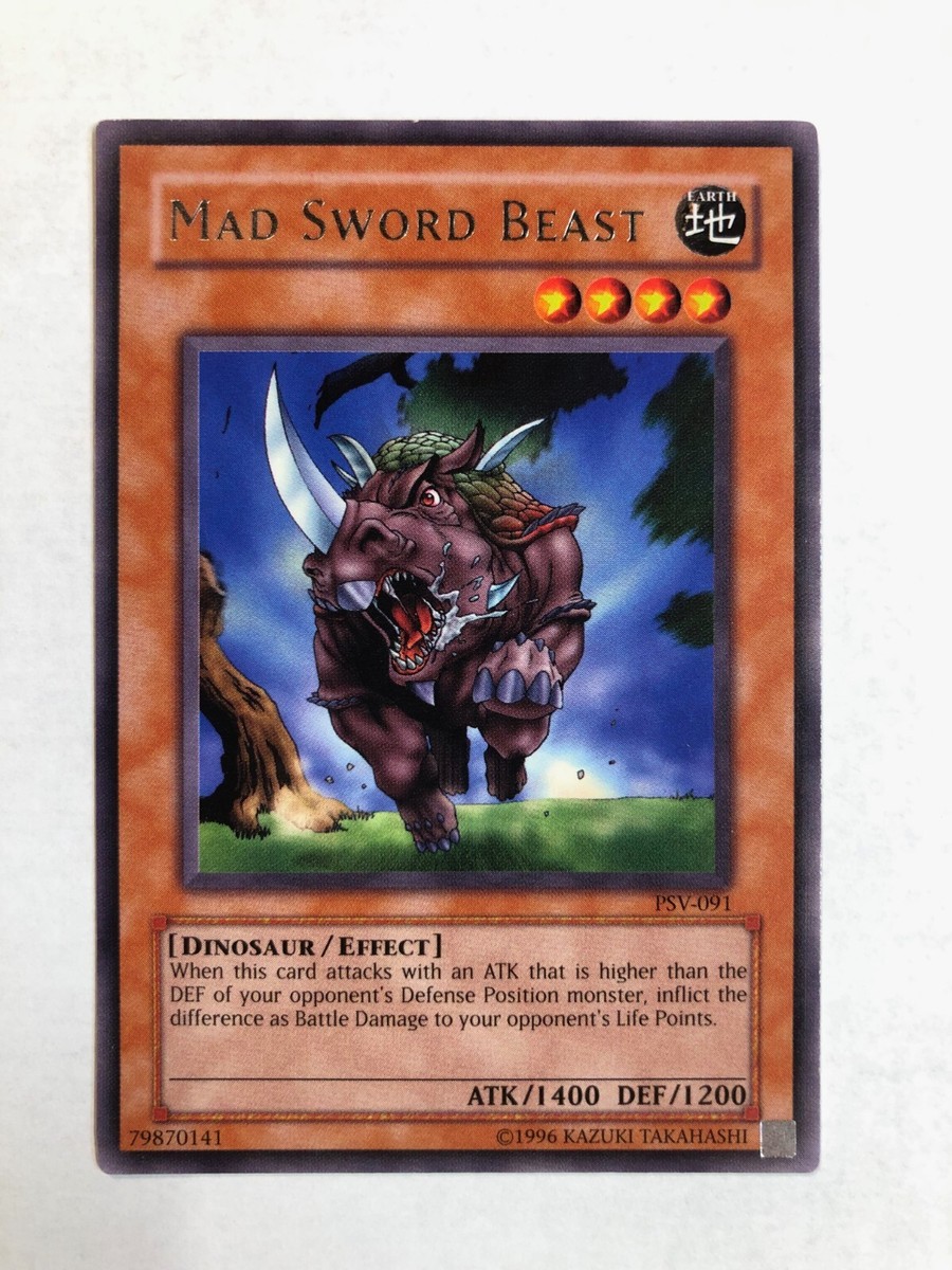 Yugioh - Mad Sword Beast PSV-091 Rare Unlimited Edition 1996 NM | eBay