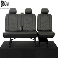 Vw Transporter T6/T6.1 Sportline Shuttle Rear Seat Covers Leatherette Black 1169