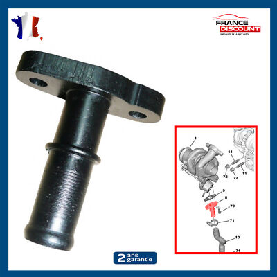 Raccord Retour D’huile Turbo Pour 1.6 HDI / TDCI - Compatible Peugeot, Citroën, Ford, Volvo, Etc. - 8