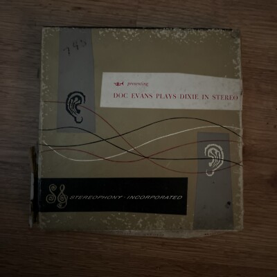 DOC EVANS PLAYS DIXIE IN STEREO 7 1/2 IPS REEL TO REEL 4 TRACK TAPE