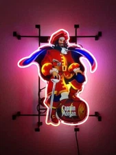 Captain Morgan Rum Pirate Beer 20"x16" Neon Sign Bar Lamp Light Party Pub