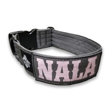 Tactical Dog Collar with 2" Gray Personalized Patch Included