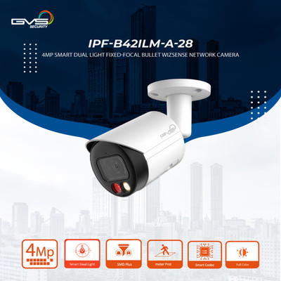 Dahua OEM IP BULLET 4MP FULL COLOR SMART DUAL LIGHT 2.8MM CAMERA IPF-B42ILM-A-28