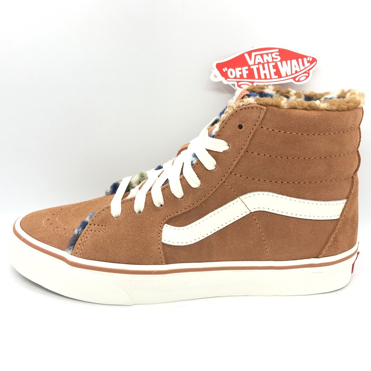 スニーカー VANS SNEAKER (VN0A3B3U Y281) VANS Sk8 Hi, Sherpa Sunburn Orange White, Mens Size 7.5
