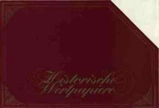 20 x Geschenk H&uuml;llen Historische Wertpapiere  A 4  DEKO weinrot Gold - Schrift