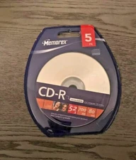 Memorex CD-R 52x 700MB 80 Min 5PK 5 Pack New Sealed