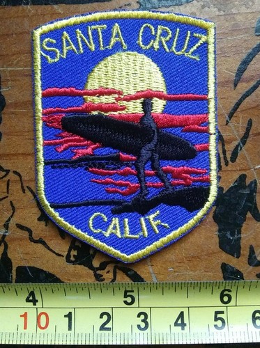 California Santa Cruz Surfing Vintage Sew On Travel Souvenir Patch - Picture 4 of 4