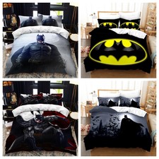 Batman Duvet Cover Bedroom Quilt Cover Boys Bedding Set Pillowcase Single Double