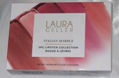 Laura Mercier Italian Marble 5pc Lipstick Collection W/ Vitamin E & Castor Oil