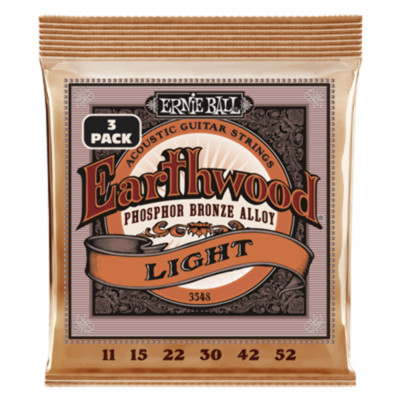 Ernie Ball Earthwood Phosphor Bronze Light 11-52 (3er Set Pack)