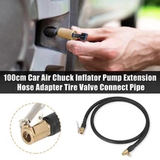 100cm Car Air Chuck Inflator Pump Extension Hose Adapter Tire Valve Connect Pipe