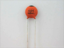 100pcs - 100pF / .1nF 5   50 VOLTS Ceramic Disc Capacitor RoHS   ref  68a