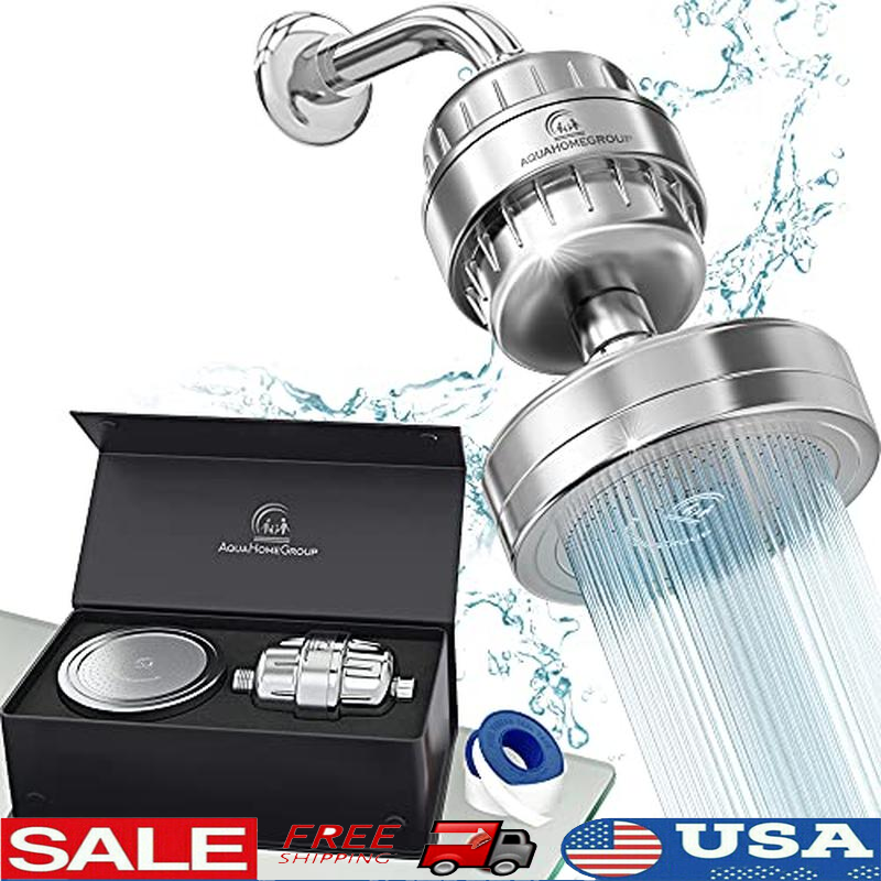Filtered Shower Head Set 20+3 Stage Shower Filter Hard Water Removes Chlorine