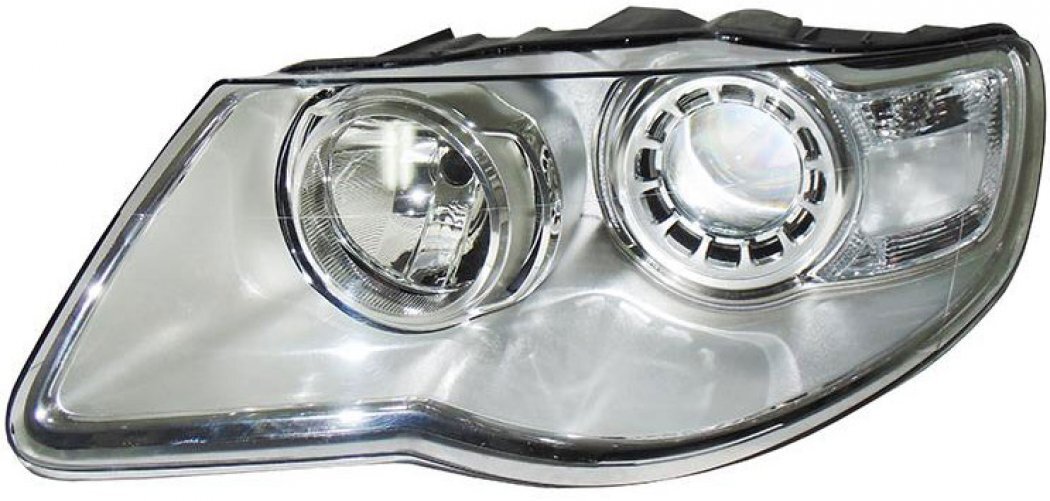 Phare avant gauche pour Volkswagen Touareg 2007-2010 optique de rechange halogène noir