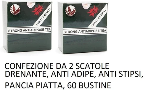 ANTI FAT TEA, DRAINING, ANTI CONSTIPATION, FLAT BELLY, REGULAR INTESTINE 60 ENVELOPES