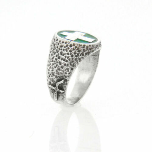 Bague Vintage Argent Sous Résine - Taille Réglable - Alliage - Modèle 762 - Occasion Très Bon état