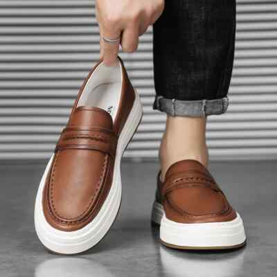 Men's Loafers Driving Shoes Male Comfortable Genuine Leather