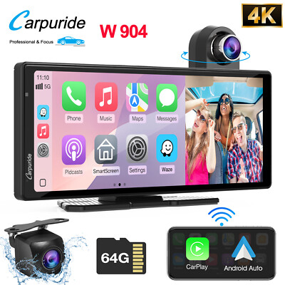 Carpuride W904 Wireless Carplay Android Auto Wifi Video Autoradio Rückfahrkamera