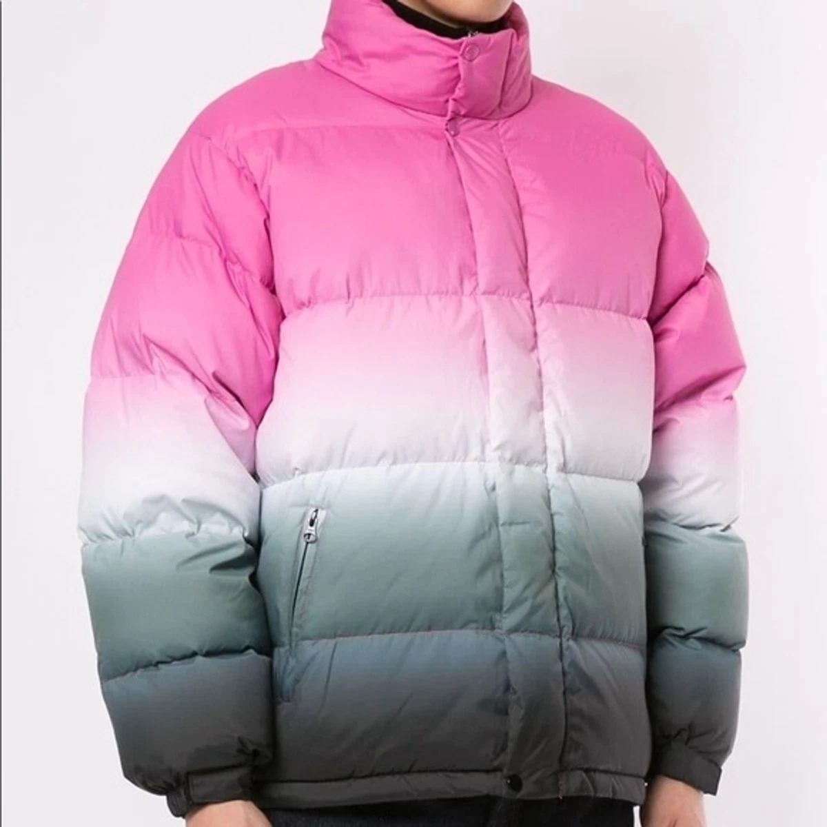 NWOT Supreme Gradient Puffy Jacket Pink Sz L | eBay