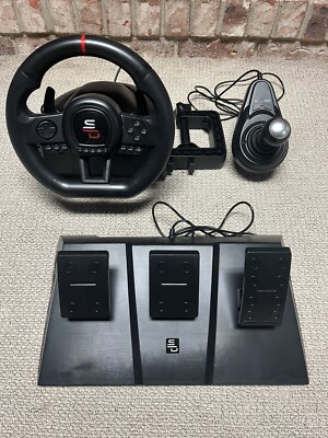 Superdrive - GS650-X Racing Steering Wheel with Manual Shifter 3 Pedals