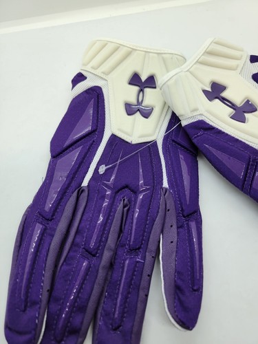 Under Armour UA Highlight Padded Lineman Football Gloves Size 3XL Purple New - Picture 2 of 9