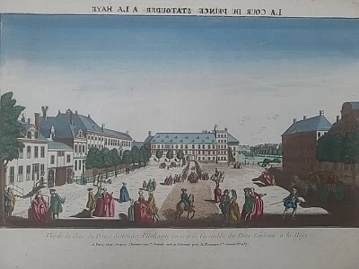Prince Statouder LA HAYE HOLLANDE/ XVIIIème GRAVURE VUE D'OPTIQUE 18e - Photo 1/4