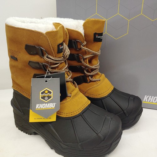 Khombu Severe Snow Winter Boot Womens Size 6 Brown Leather WP 3M Thinsulate 400g - Picture 2 of 10